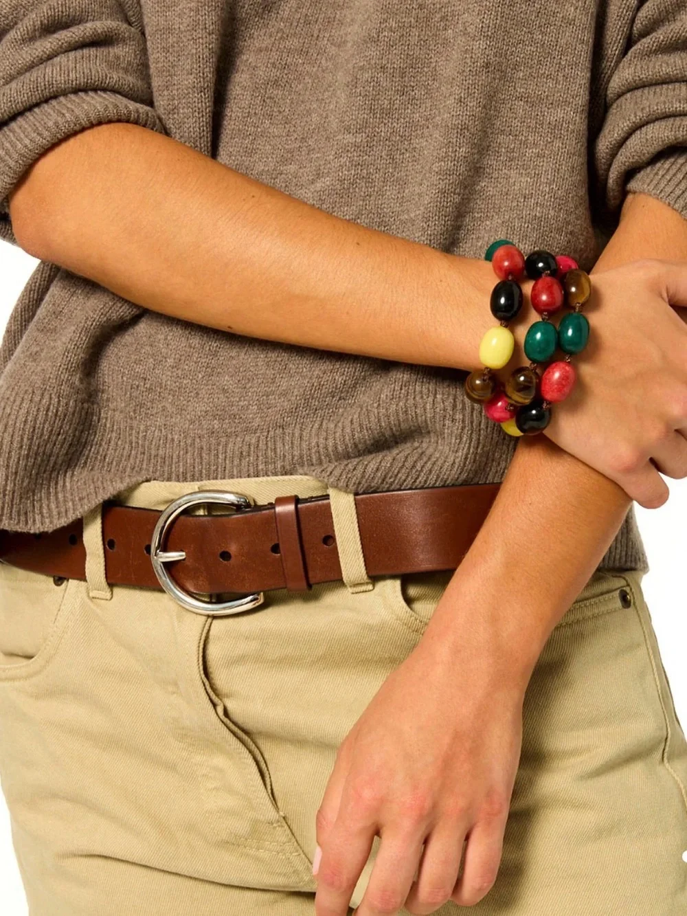 Roxanne Assoulin The Multi Pebble Semiprecious Stone Bracelet NEW (One Bracelet)